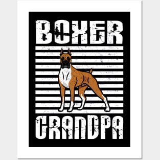 Boxer Grandpa Proud Dogs Posters and Art